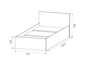 Кровать одинарная (Без матраца 0,9*2,0) в Ивделе - ivdel.magazin-mebel74.ru | фото