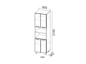 П600/2140 Пенал 600/2140 в Ивделе - ivdel.magazin-mebel74.ru | фото