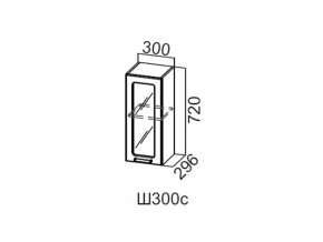 Ш300с/720 Шкаф навесной 300/720 (со стеклом) в Ивделе - ivdel.magazin-mebel74.ru | фото