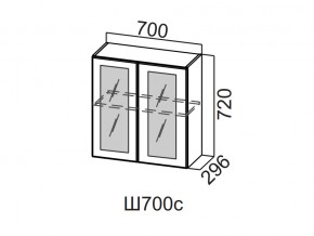 Ш700с/720 Шкаф навесной 700/720 (со стеклом) в Ивделе - ivdel.magazin-mebel74.ru | фото