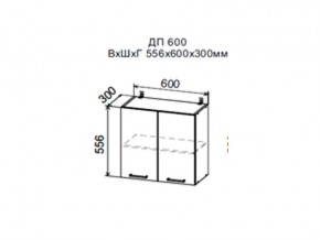 Шкаф верхний ДП600мм с 2-мя дверками в Ивделе - ivdel.magazin-mebel74.ru | фото